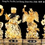 Patung Dewa Feng Po, Yu Shi, Lei Kong & Dian Mu