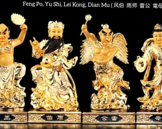 Patung Dewa Feng Po, Yu Shi, Lei Kong & Dian Mu
