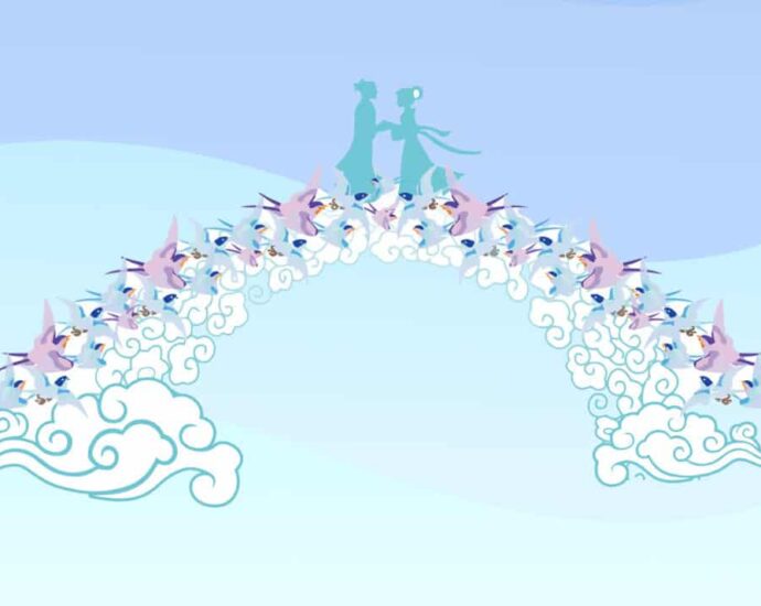 Kisah Legenda Gembala Sapi Niulang dan Gadis Penenun Zhinü Tiongkok memiliki Hari Valentine sendiri. Disebut dengan Festival Qixi (Hanzi: 七夕节, Pinyin: Qīxì jié) atau Festival Ketujuh Ganda, karena jatuh pada hari ketujuh bulan ketujuh penanggalan imlek. Kisah Legenda Gembala Sapi Niulang dan Gadis Penenun Zhinü