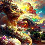 Arti Pepatah Tiongkok 一心二用 Yi Xin Er Yong Sambil menyelam minum air Gambar Tionghoa Ilustrasi Langit