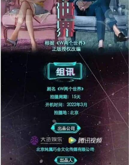 Tencent Video Akan Membuat Adaptasi Drama Korea “W : Two Worlds” Versi Webdrama Tencent Video dikabarkan telah membeli hak cipta drama Korea “W : Two Worlds / W两个世界” yang dibintangi Lee Jongsuk & Han Hyo Joo dan akan mengadaptasi menjadi drama pendek (webdrama) yang biasanya berdurasi sekitar 5-10 menit. Tionghoa Org - Tencent Video Akan Membuat Adaptasi Drama Korea “W : Two Worlds” Versi Webdrama - 1