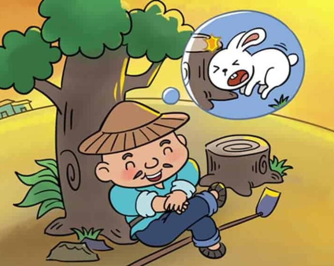 Tionghoa Org - Idiom Tiongkok – Menjaga Batang Pohon & Menunggu Kelinci (守株待兔 Shou Zhu Dai Tu) - 1