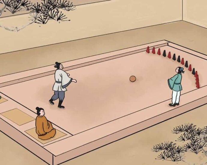 Mushe 木射, Permainan Bowling Tradisional Tiongkok Mushe (Hanzi: 木射 ; pinyin: mù shè), juga dikenal sebagai bowling lima belas pin, adalah aktivitas dalam ruangan yang luas di mana pemain menjatuhkan pin yang ditempatkan di kejauhan menggunakan bola kayu yang menggelinding. Tionghoa Org - Mushe 木射, Permainan Bowling Tradisional Tiongkok - 1