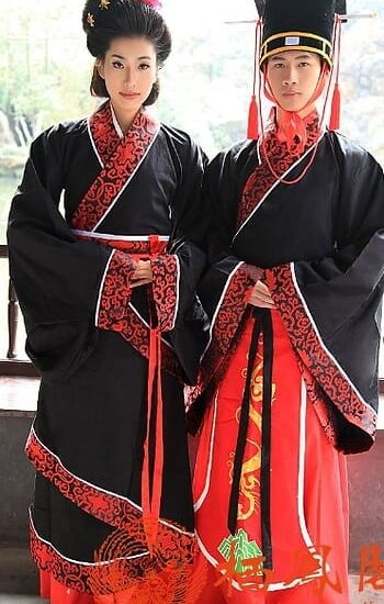 Tionghoa Org - Pakaian Pernikahan Dinasti Zhou Warna Hitam - 3